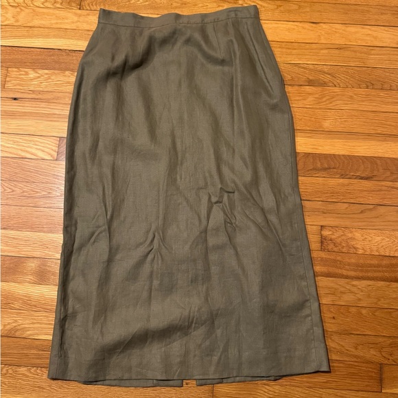 Vintage Liz Claiborne green button up skirt - Picture 2 of 4
